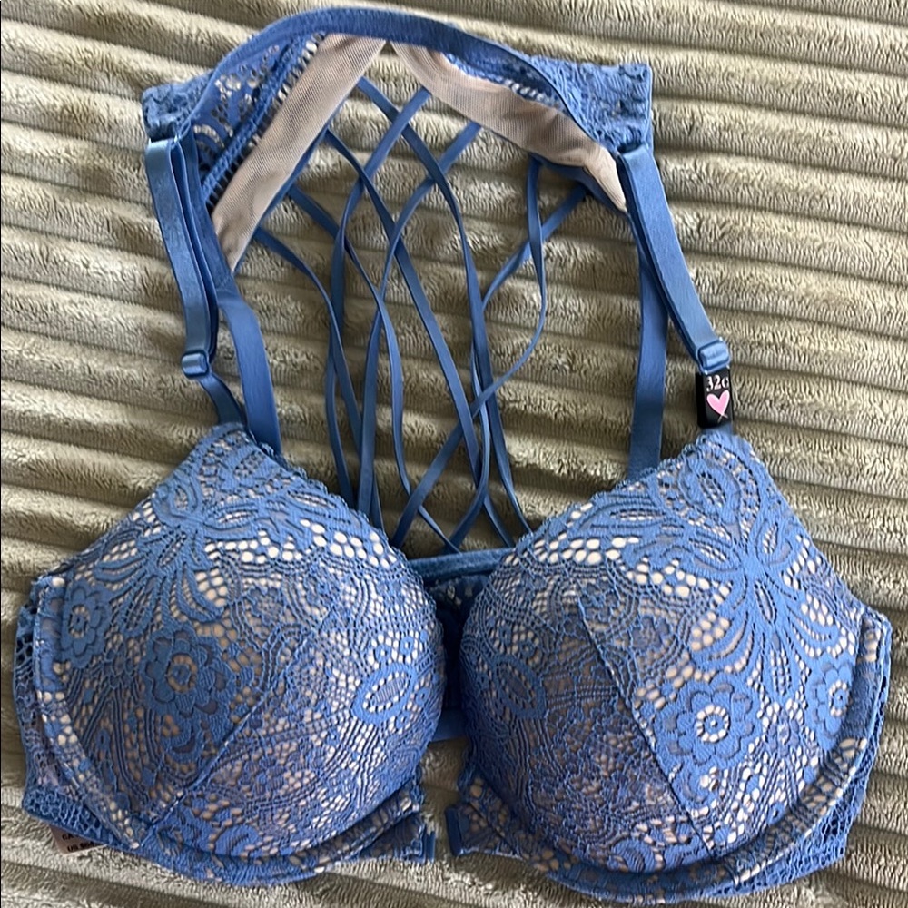 Victoria's Secret Blue and Tan Bra Intimates